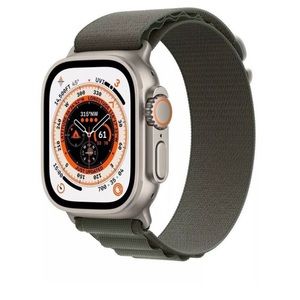 Apple Watch Ultra 49MM Titanium with Green Alpine loop